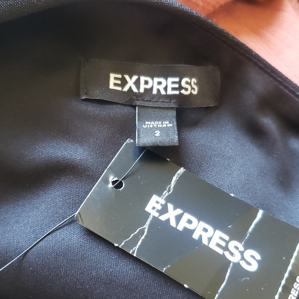 Express Elegant Black One-Shoulder Dress Size 2 New - Picture 5 of 6